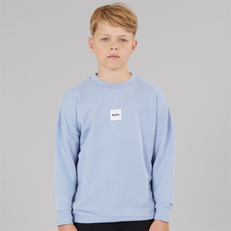 BOSS Boys Sweatshirt Medium Grey - Image 3