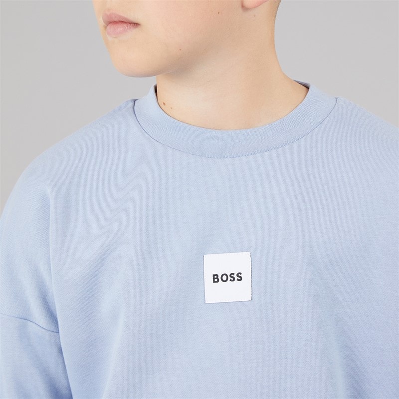 BOSS Boys Sweatshirt Medium Grey - Image 5