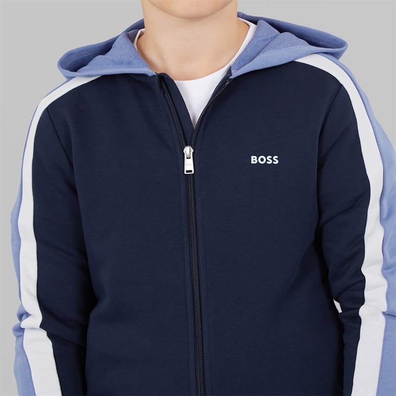 BOSS Boys Hoodie And Joggers Set Navy - Image 3