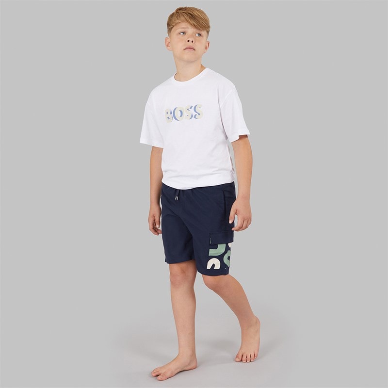 BOSS Boys Swim Shorts Navy - Image 4