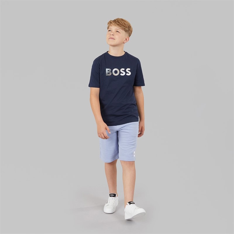 BOSS Boys T-Shirt Navy - Image 3
