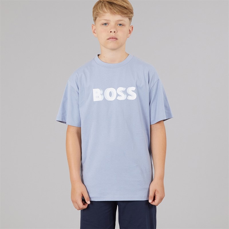 BOSS Boys T-Shirt And Bermuda Shorts Set Navy - Image 3