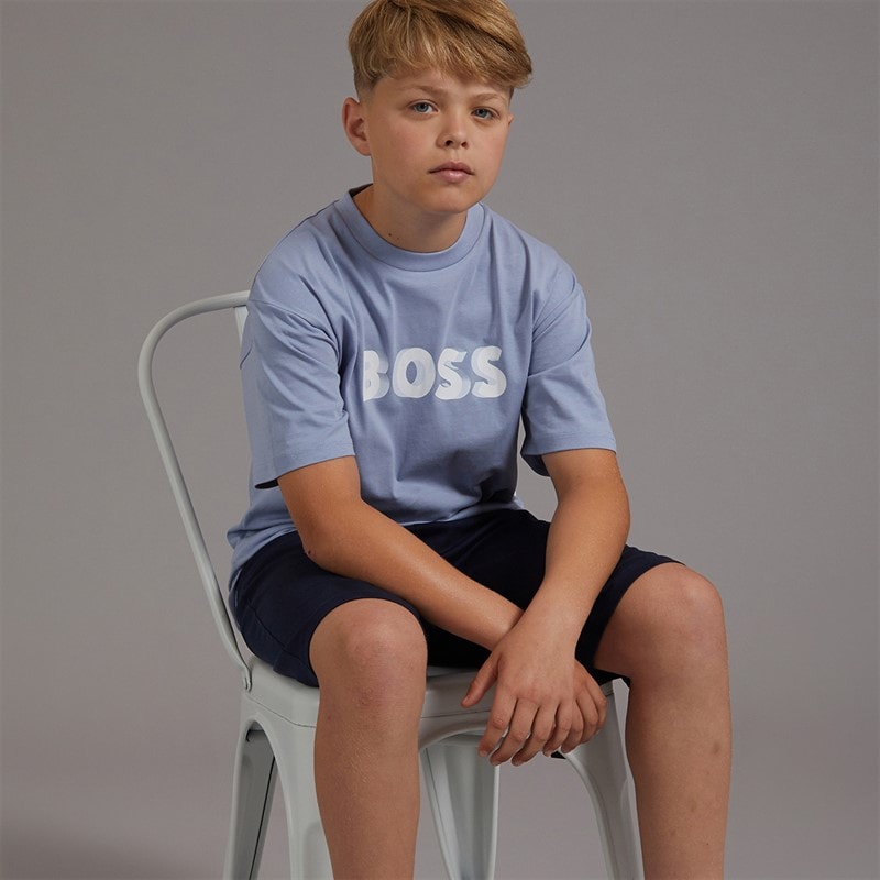 BOSS Boys T-Shirt And Bermuda Shorts Set Navy - Image 5