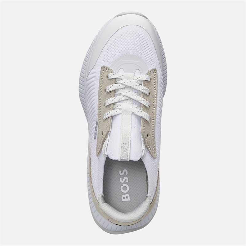 BOSS Junior Boys Evo Run Trainers White - Image 4