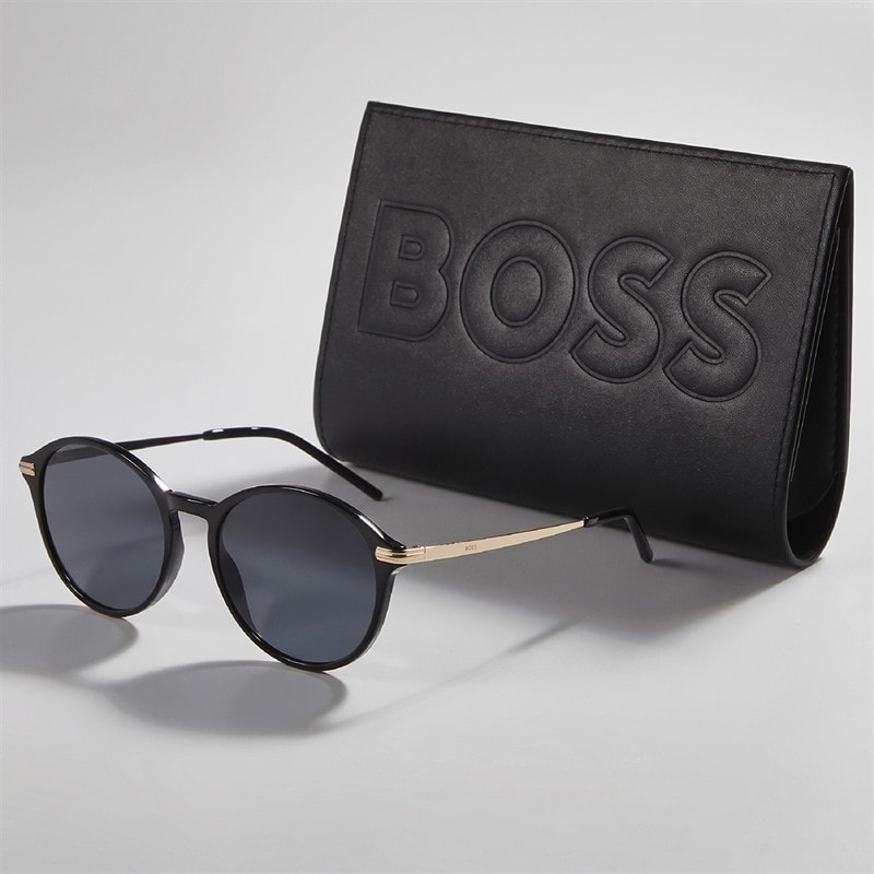BOSS Womens Panthos Sunglasses Black/Gold Black Gold - Image 3