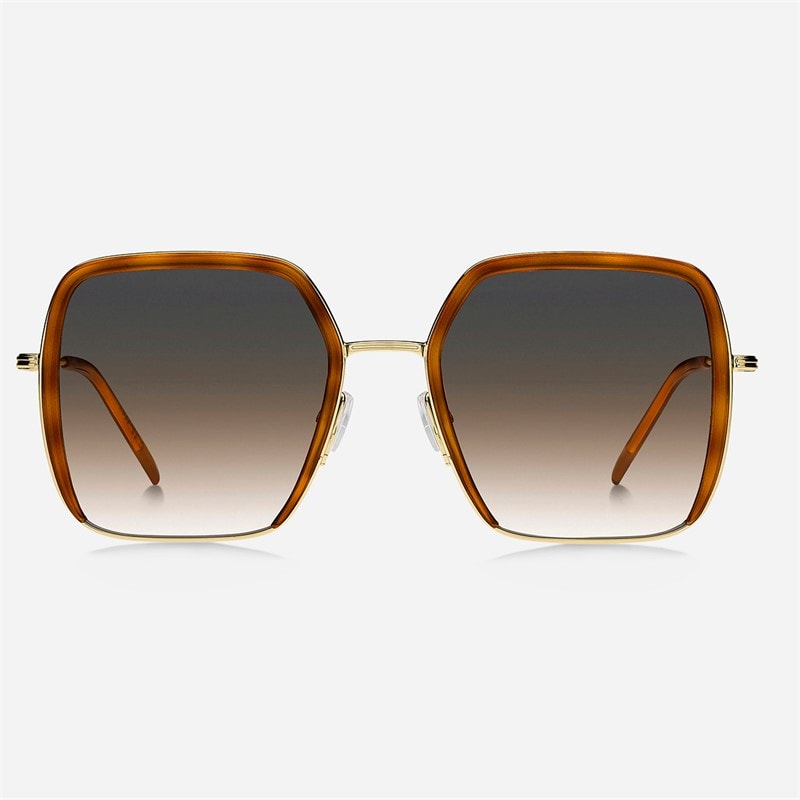 BOSS Womens Square Sunglasses Havana Gold - Image 2