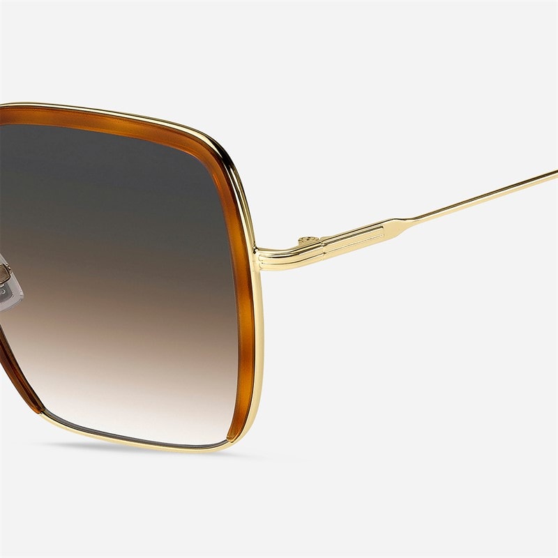 BOSS Womens Square Sunglasses Havana Gold - Image 4