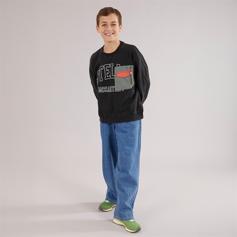 STELLA McCARTNEY Kids Sweatshirt Nero Lavato - Image 3