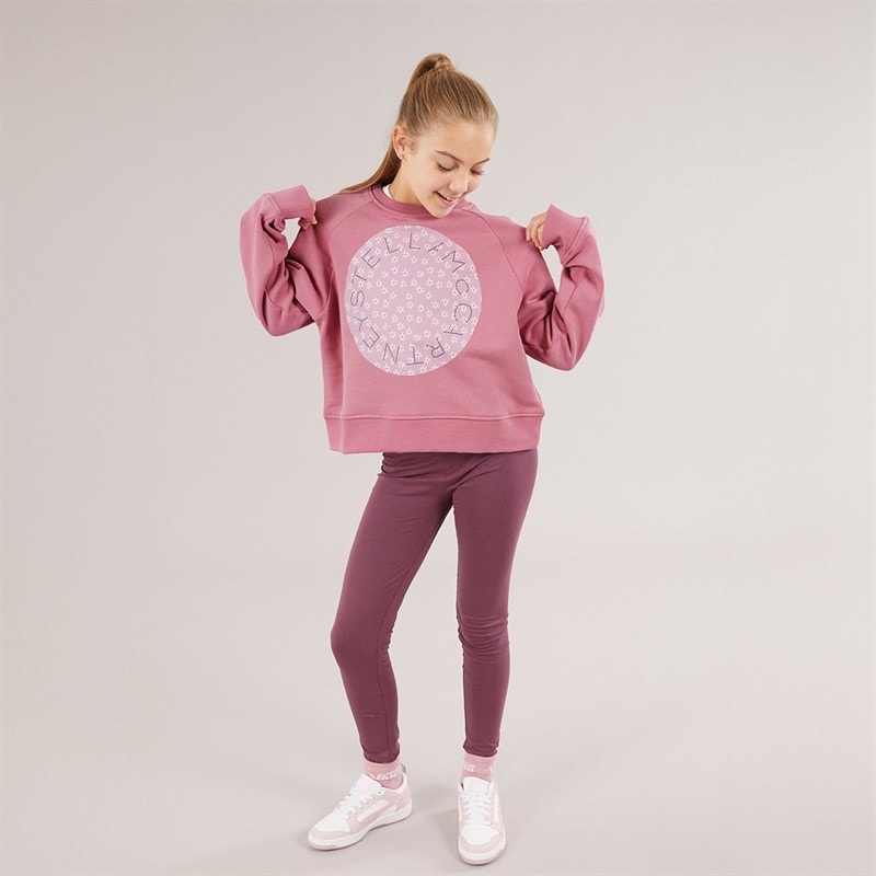 STELLA McCARTNEY Girls Sweatshirt Vintage Pink - Image 3