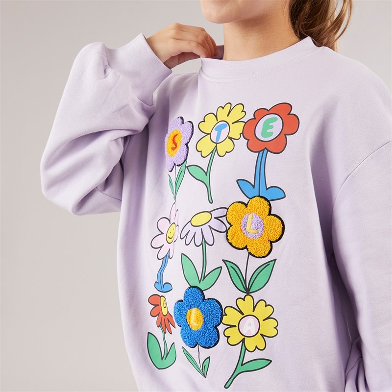 STELLA McCARTNEY Girls Sweatshirt Purple - Image 3