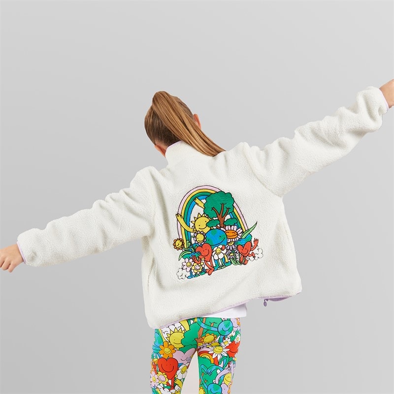 STELLA McCARTNEY Girls Teddy Jacket Ivory - Image 1