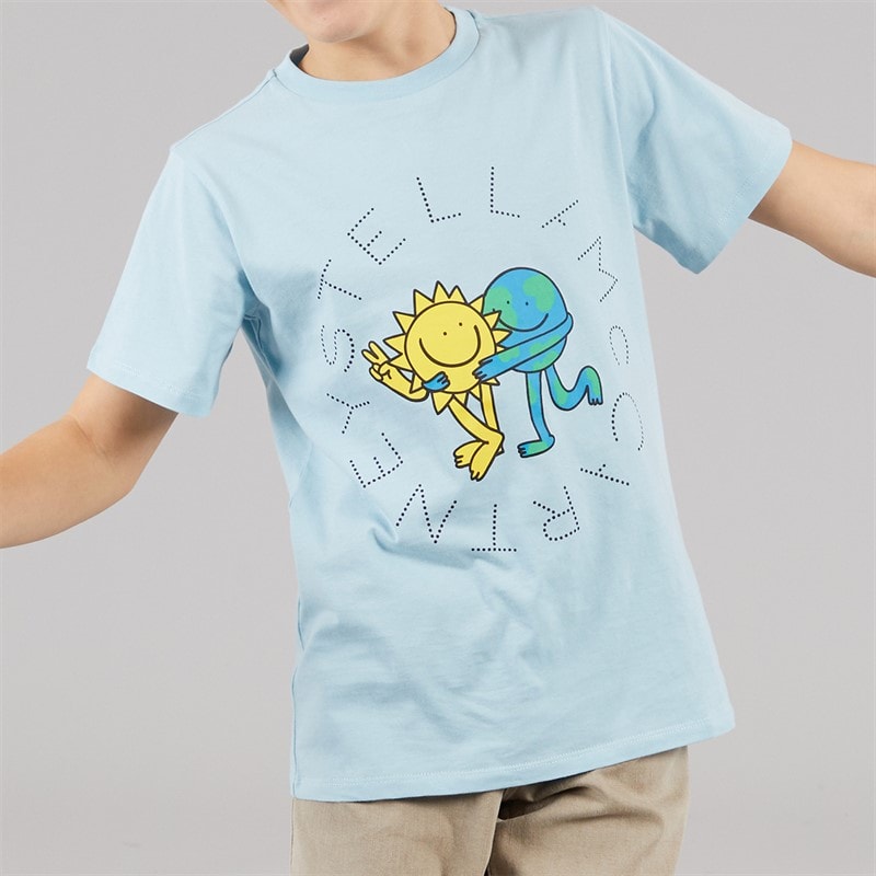 STELLA McCARTNEY Kids T-Shirt Azure-Blue Azure Blue - Image 3