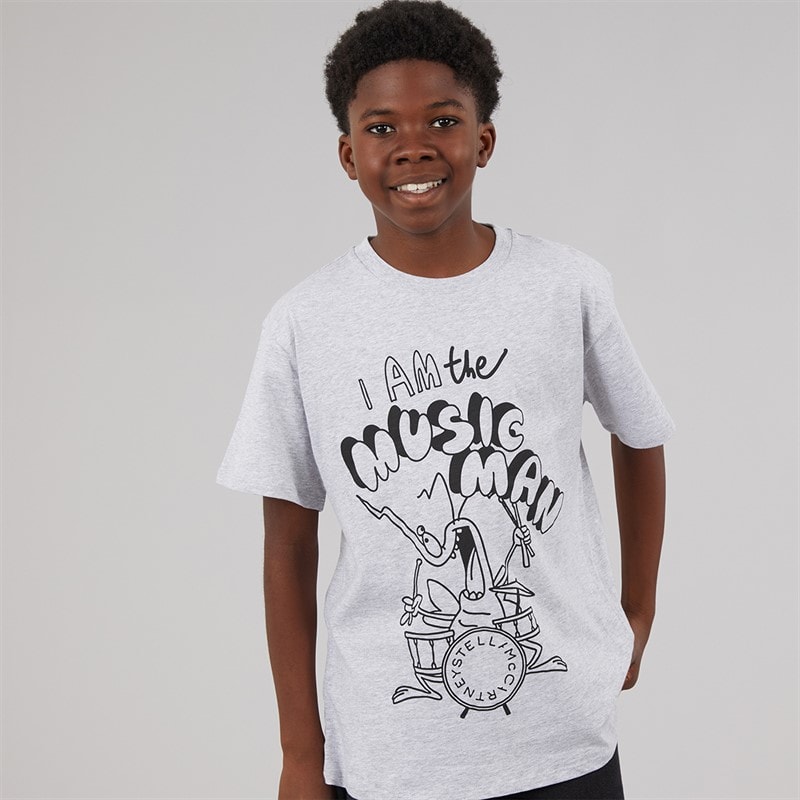 STELLA McCARTNEY Boys T-Shirts Grigio Medio Melange Grigio Medio Mel.
