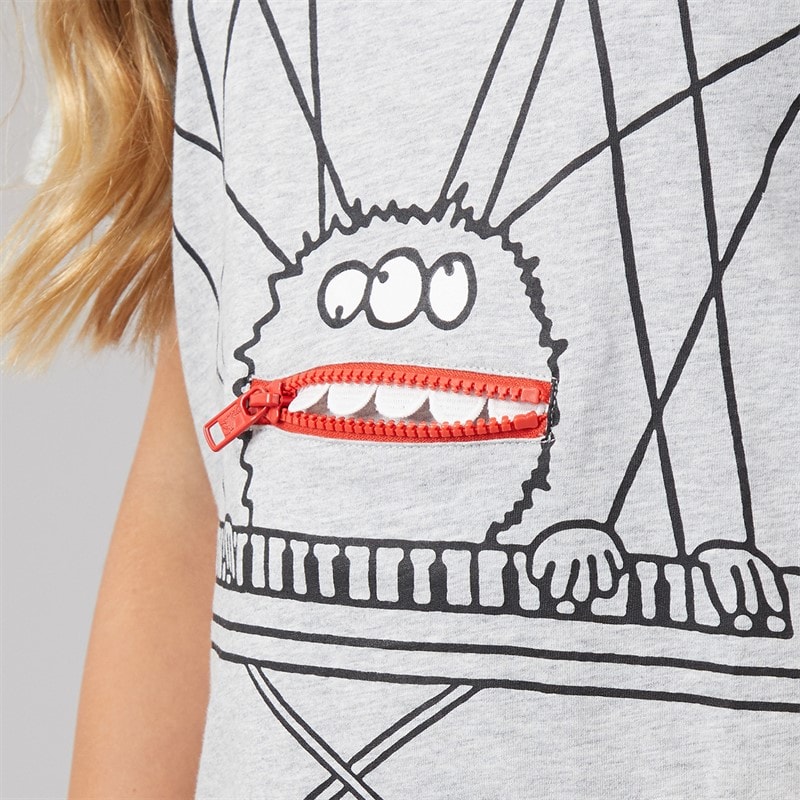 STELLA McCARTNEY Girls T-Shirts Grigio Medio Melange Grigio Medio Mel. - Image 3