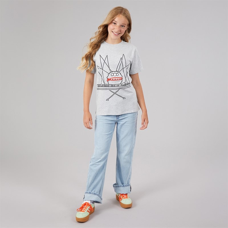 STELLA McCARTNEY Girls T-Shirts Grigio Medio Melange Grigio Medio Mel. - Image 4