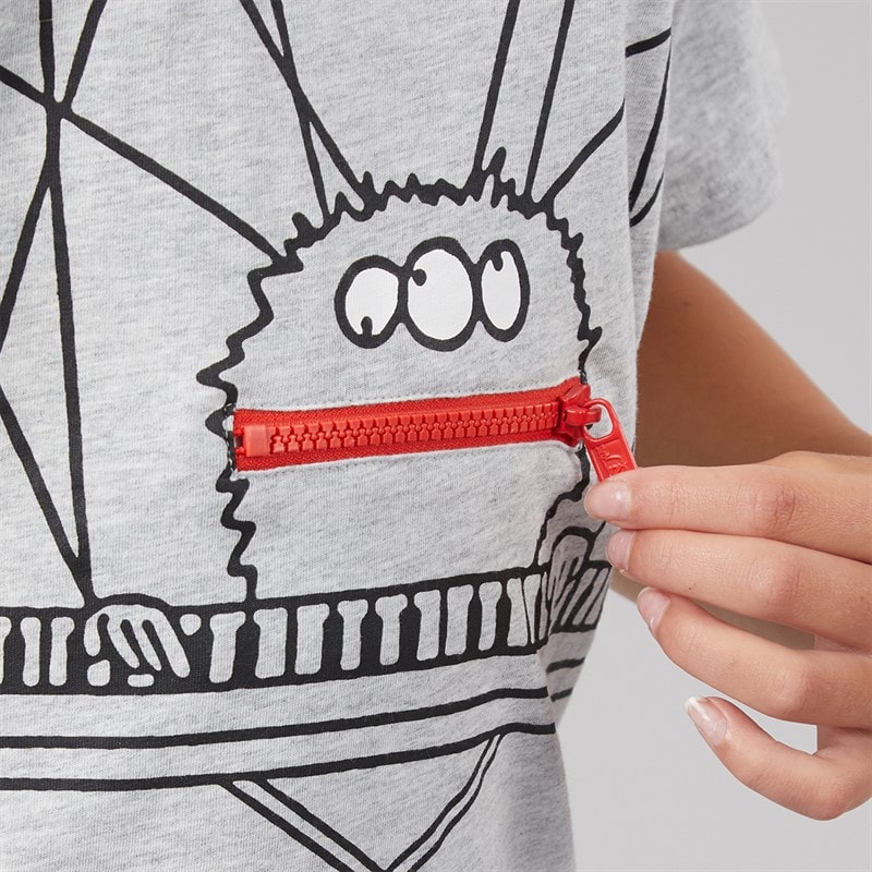 STELLA McCARTNEY Girls T-Shirts Grigio Medio Melange Grigio Medio Mel. - Image 5
