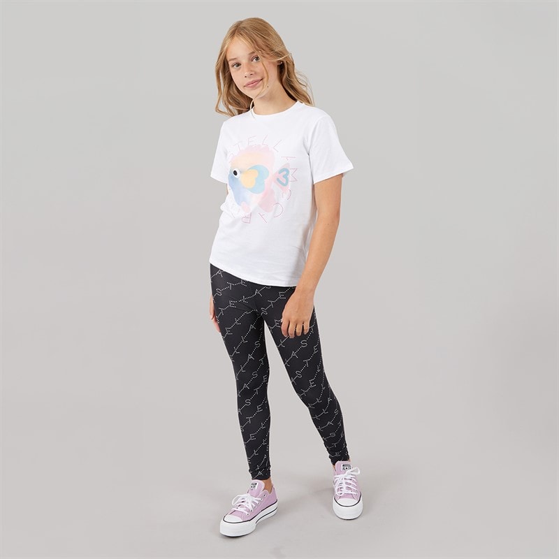 STELLA McCARTNEY Girls Leggings Black/White - Image 4