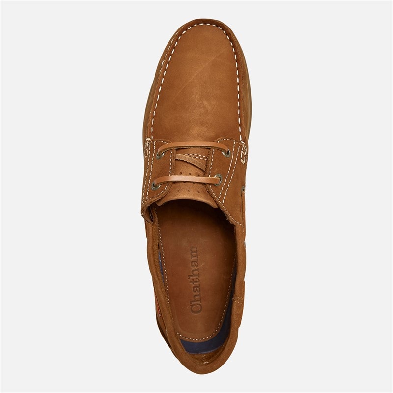 Chatham Marine Mens Bow Deck Shoes Brown/Gum - Image 4