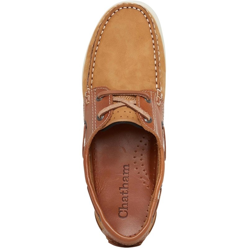 Chatham Marine Mens Bow Deck Shoes Tan/Gum - Image 4