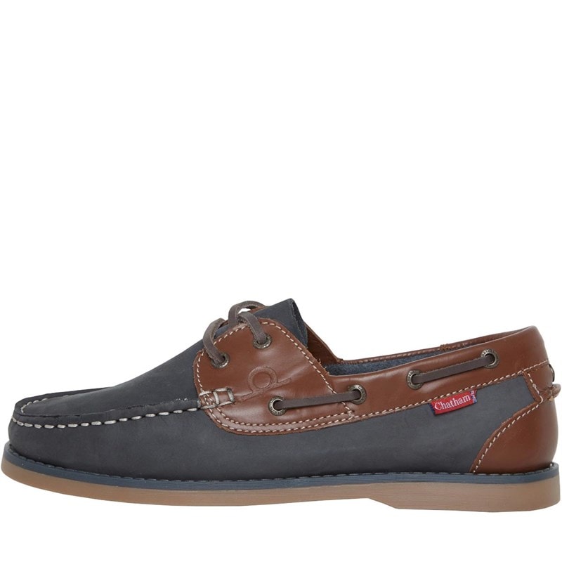 Chatham Marine Mens Dartmouth Deck Shoes Navy/Tan