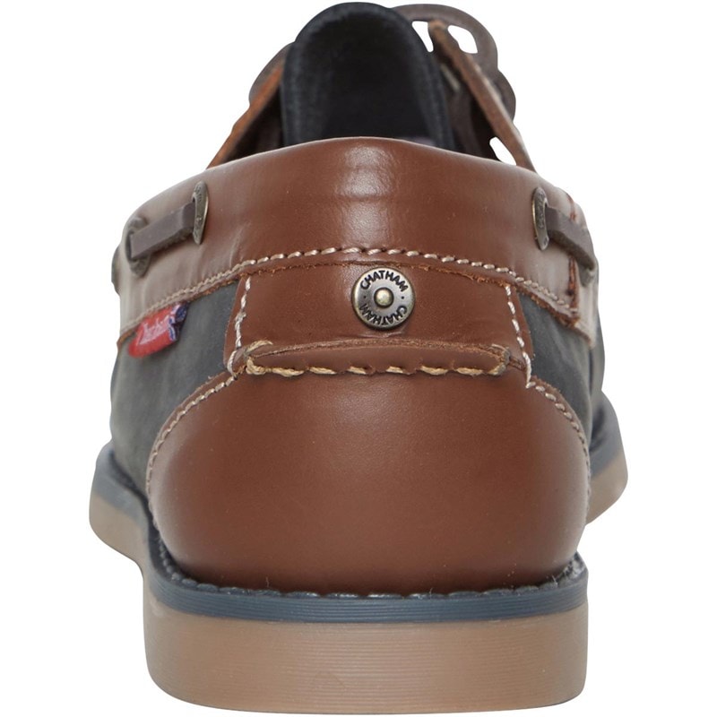 Chatham Marine Mens Dartmouth Deck Shoes Navy/Tan - Image 3