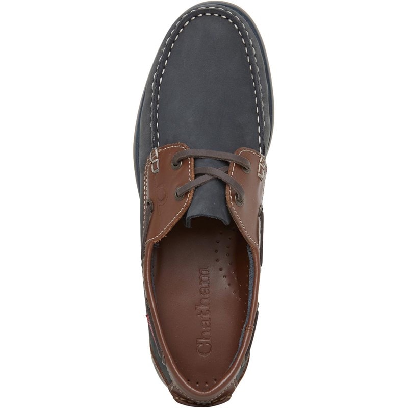 Chatham Marine Mens Dartmouth Deck Shoes Navy/Tan - Image 4