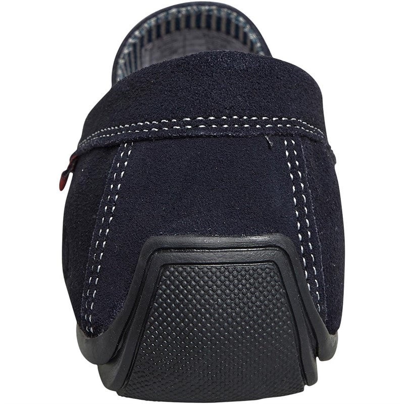 Chatham Marine Mens Suede Driving Moccasins Navy Suede - Image 3