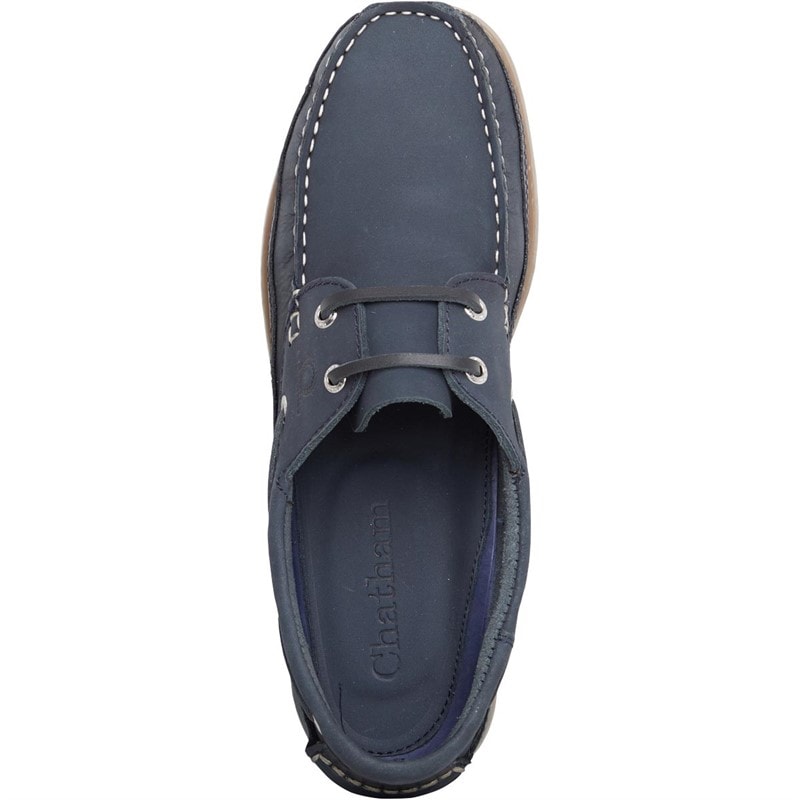 Chatham Marine Mens Portage Deck Shoes Nubuck Navy/Dark Navy - Image 4
