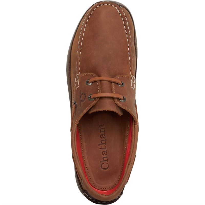 Chatham Marine Mens Portage Deck Shoes Tan/Brown - Image 4