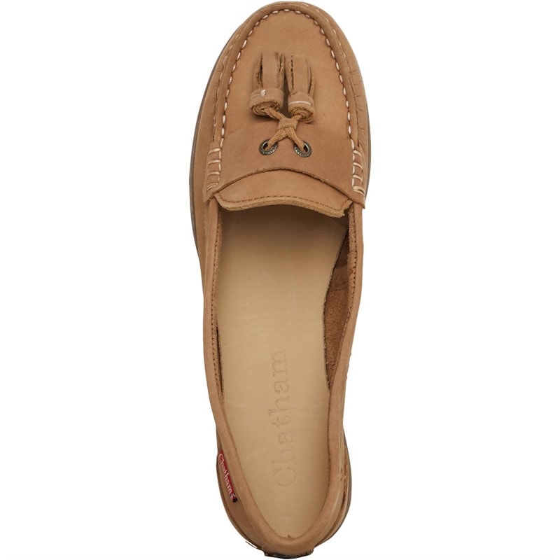 Chatham Marine Womens Arora Boat Shoes Dark Tan - Image 4