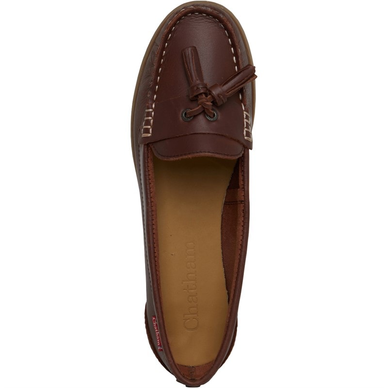 Chatham Marine Womens Arora Boat Shoes Dark Brown - Image 4