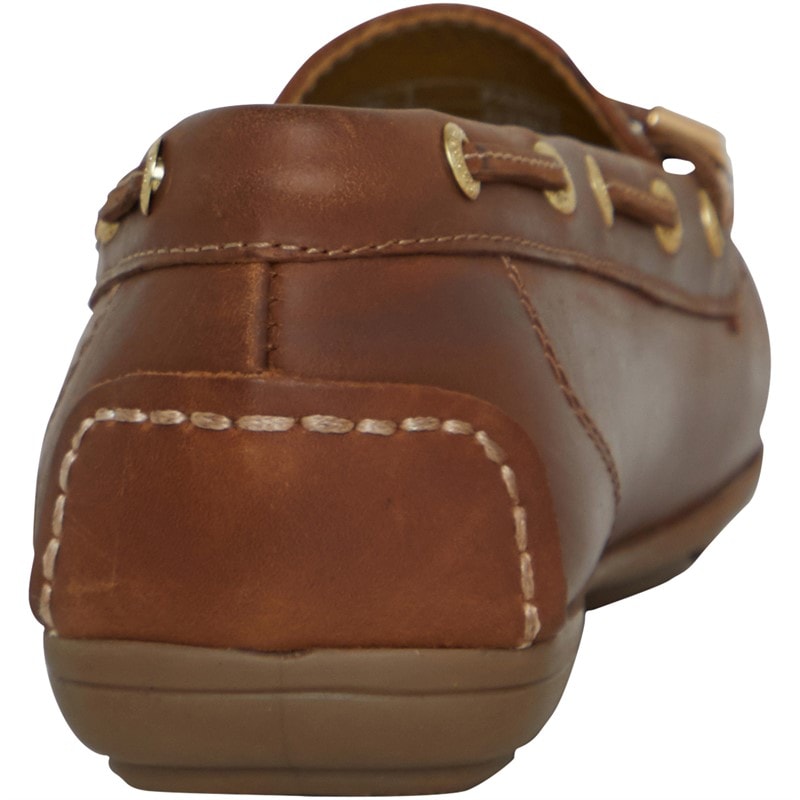 Chatham Marine Womens Paxos Driving Moccasins Tan Leather - Image 3