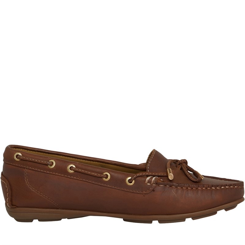 Chatham Marine Womens Paxos Driving Moccasins Tan Leather - Image 5