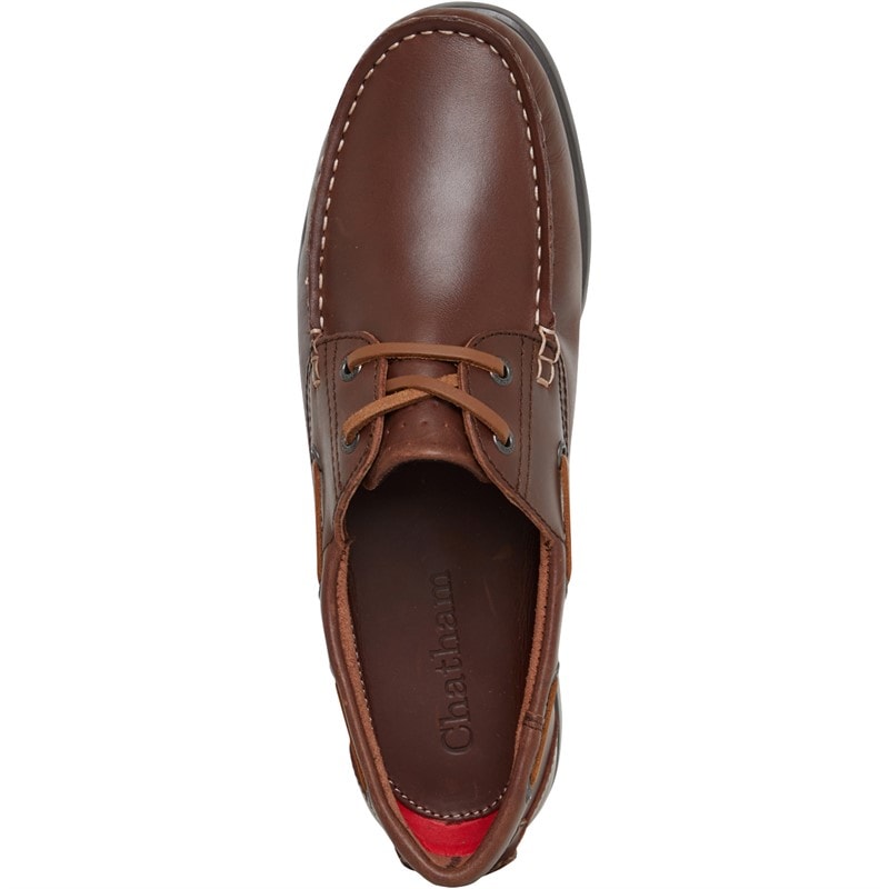 Chatham Marine Mens Bow Deck Shoes Dark Brown/Dark Gum - Image 4