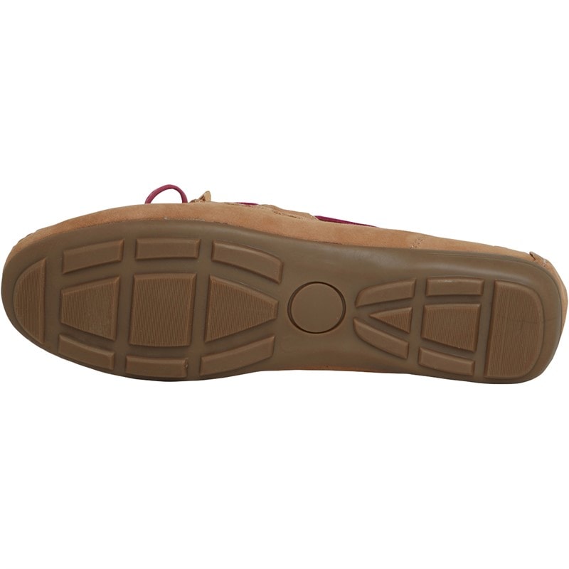Chatham Marine Womens Paxos Driving Moccasins Tan Suede - Image 2