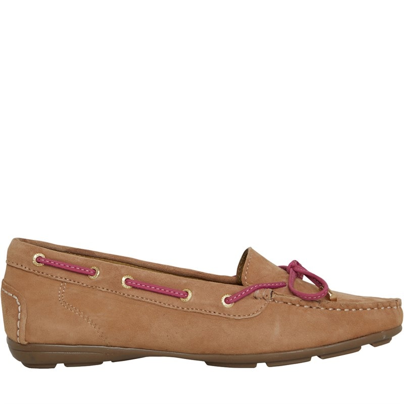 Chatham Marine Womens Paxos Driving Moccasins Tan Suede - Image 5