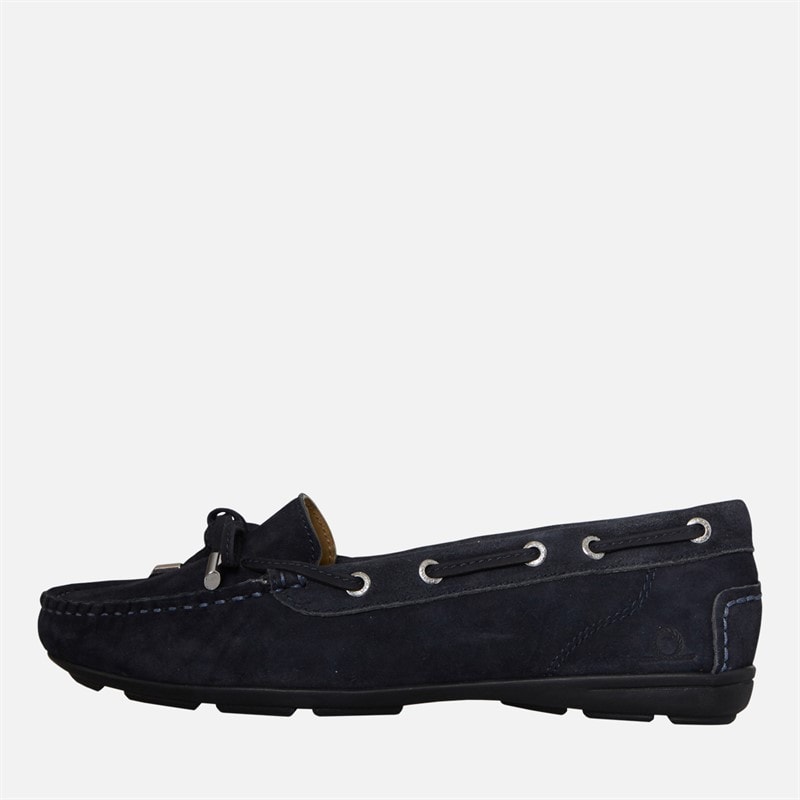 Chatham Marine Womens Paxos Driving Moccasins Navy Suede - Image 1