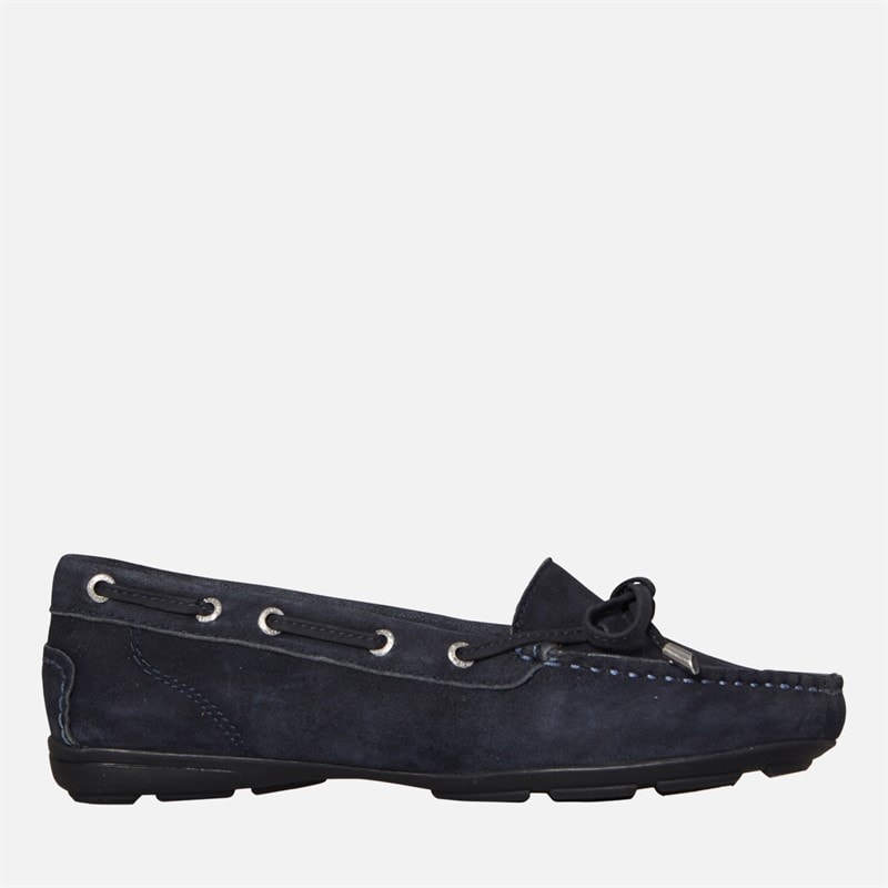 Chatham Marine Womens Paxos Driving Moccasins Navy Suede - Image 5
