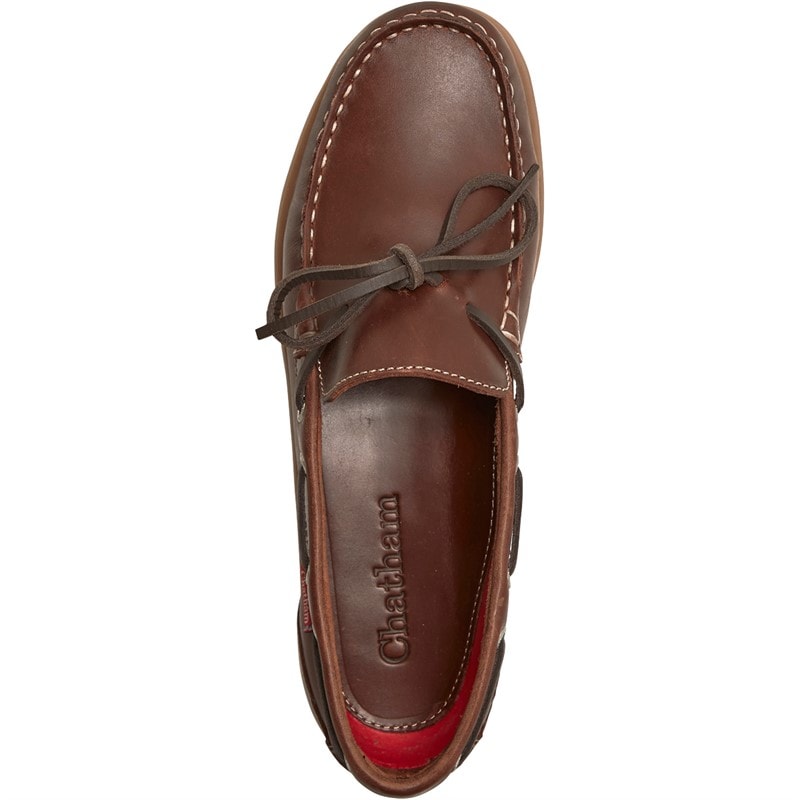 Chatham Marine Mens Culham Deck Shoes Dark Brown - Image 4