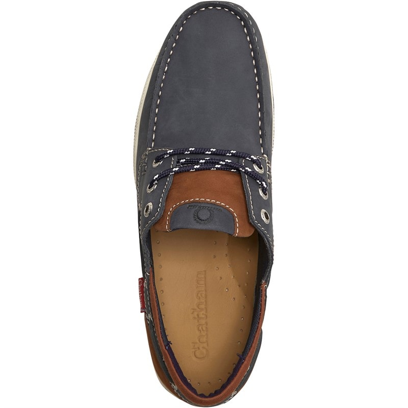 Chatham Marine Mens Kerrier Deck Shoes Navy/Light Brown - Image 4