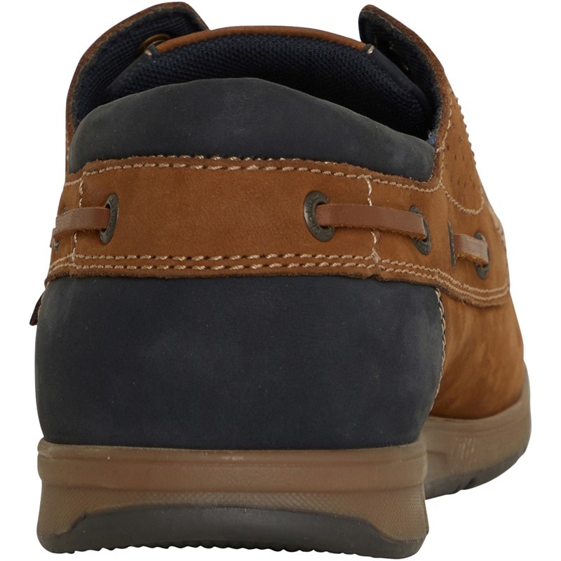 Chatham Marine Mens Kerrier Deck Shoes Light Brown/Navy - Image 3