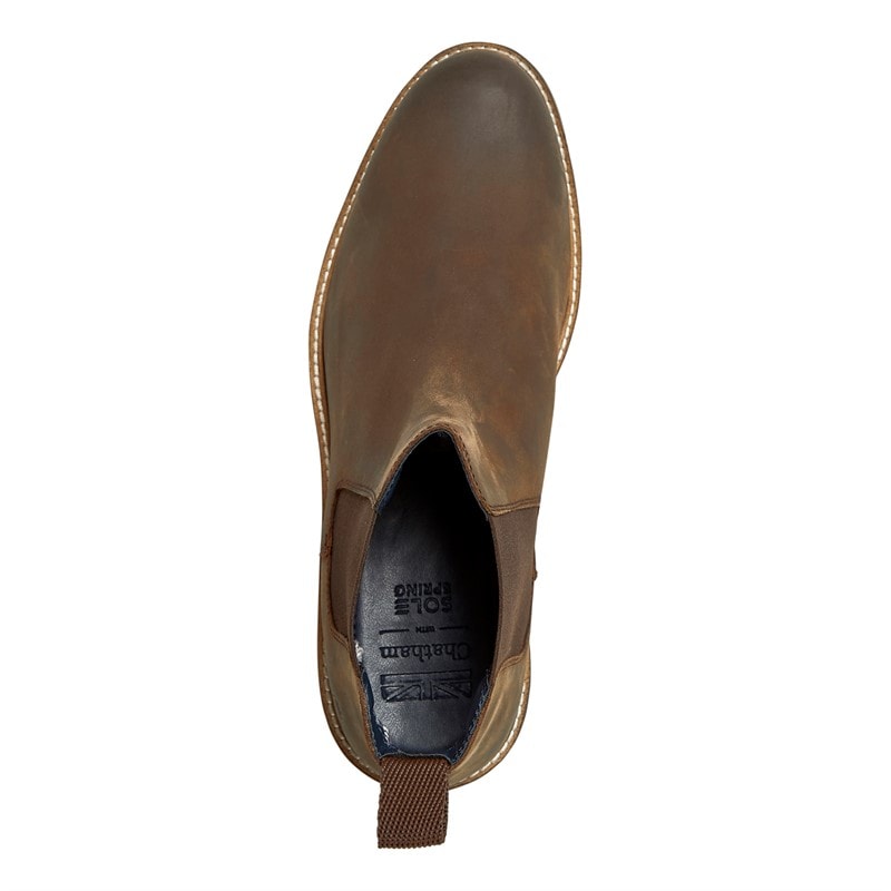 Chatham Marine Mens Wenlock Chelsea Boots Brown - Image 4