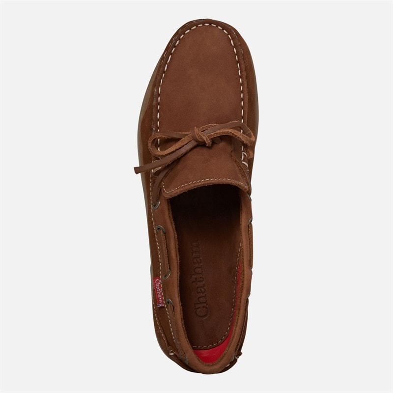 Chatham Marine Mens Culham Deck Shoes Brown/Gum - Image 4