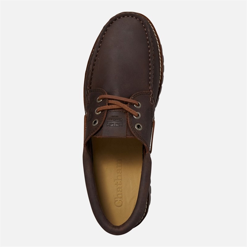 Chatham Marine Mens Rousdon Deck Shoes Medium Brown - Image 4