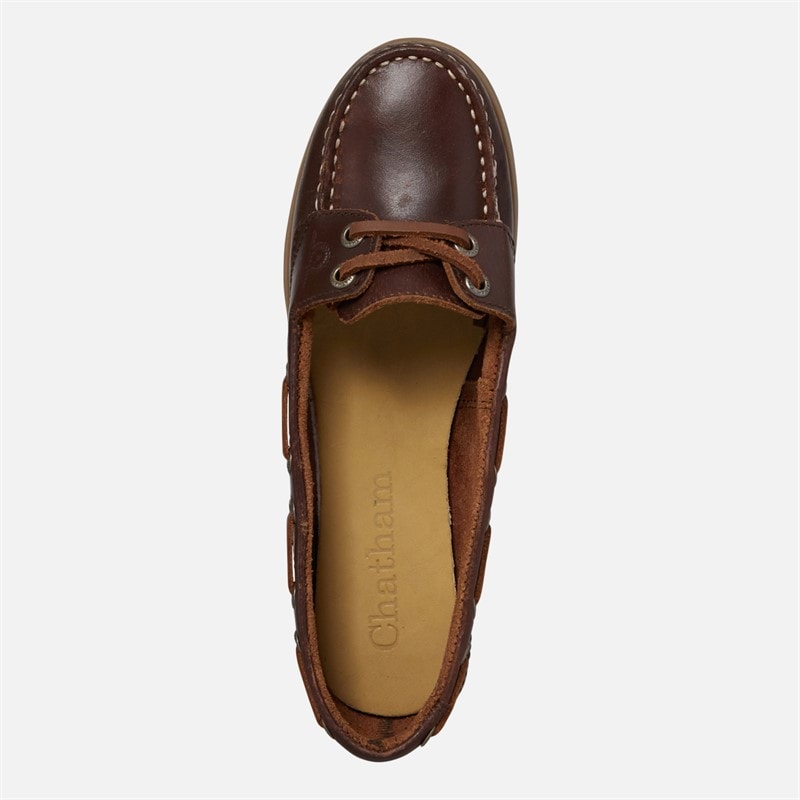Chatham Marine Womens Rema Boat Shoes Dark Brown - Image 4