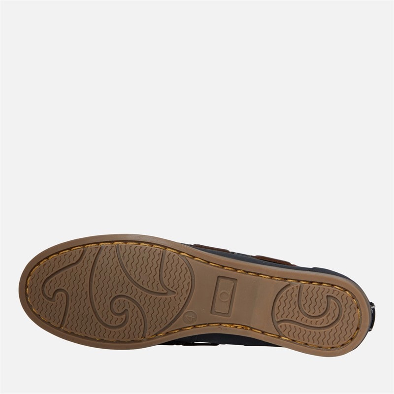 Chatham Marine Womens Rema Boat Shoes Navy/Brown - Image 2