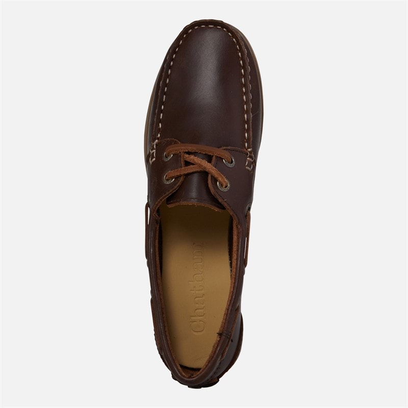 Chatham Marine Womens Willow Boat Shoes Dark Brown - Image 4
