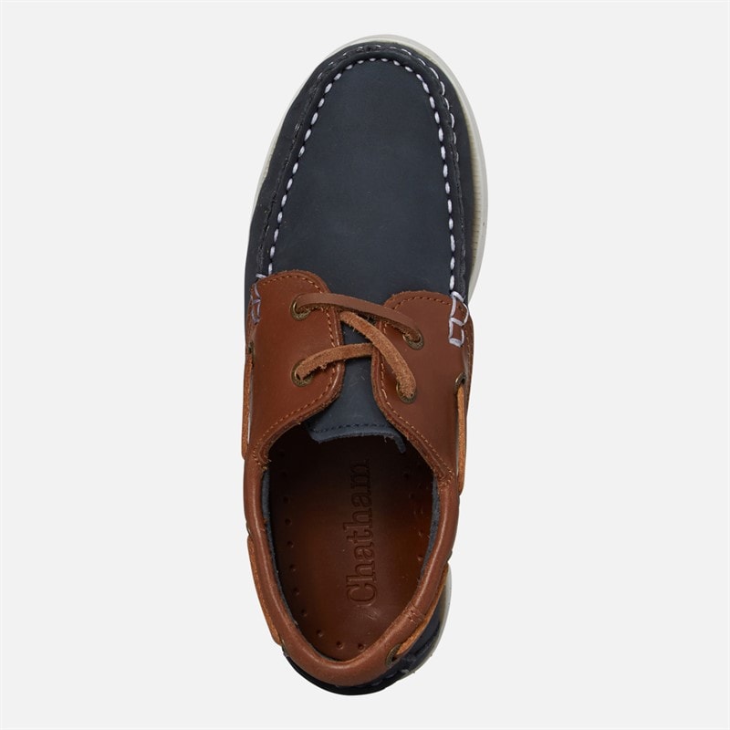 Chatham Marine Junior Henry Deck Shoes Navy/Tan - Image 4