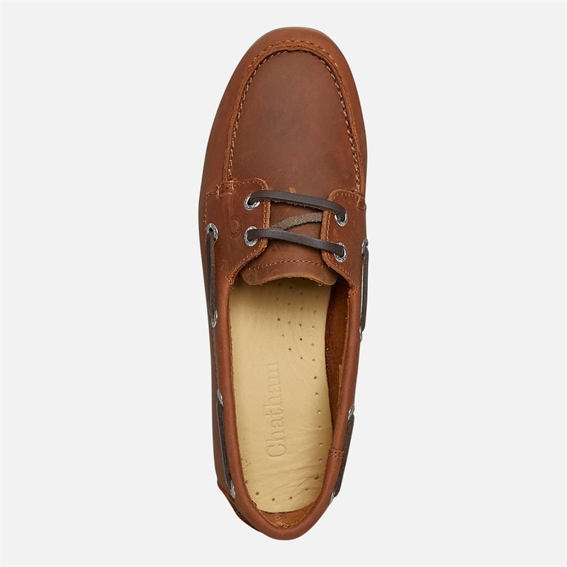 Chatham Marine Womens Agios Deck Shoes Dark Tan - Image 4