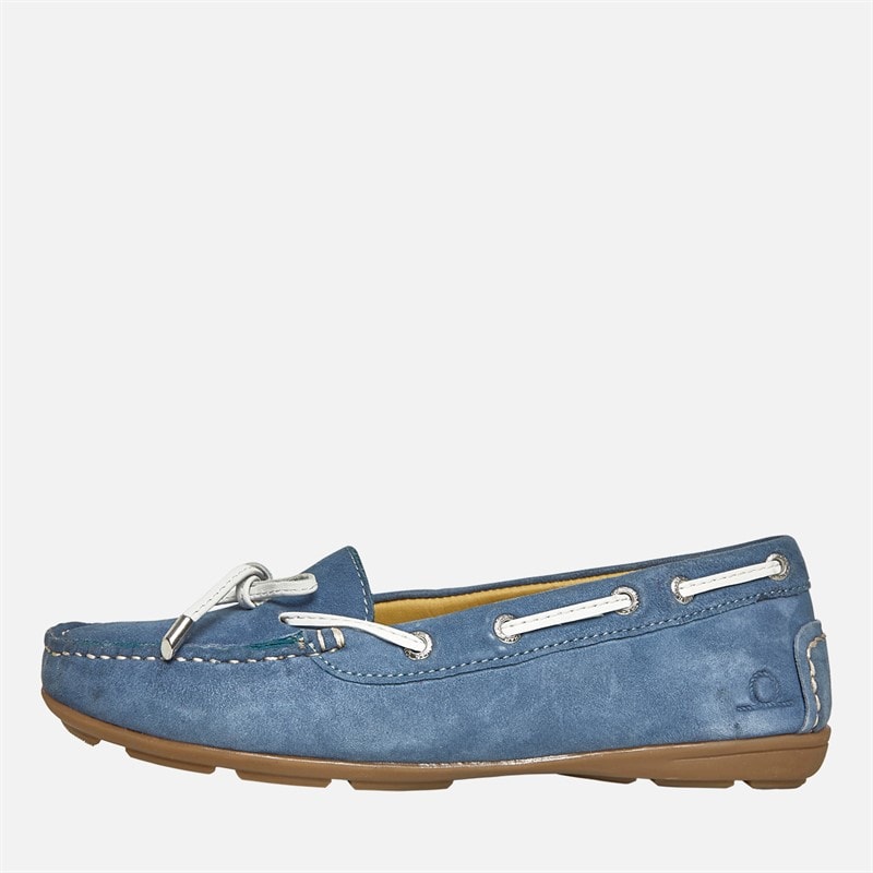 Chatham Marine Womens Paxos Driving Moccasins Sky Blue - Image 2